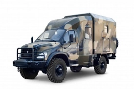 Vehicle for hunting and fishing on the GAZ 33081 chassis with a double Taiga cabin 2