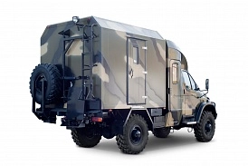 Vehicle for hunting and fishing on the GAZ 33081 chassis with a double Taiga cabin 3