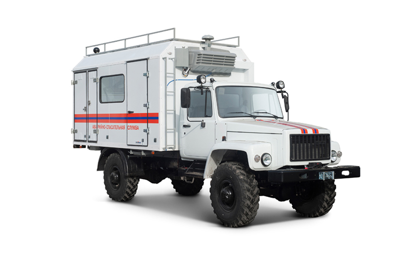Mobile workshop on the GAZ-33081 chassis