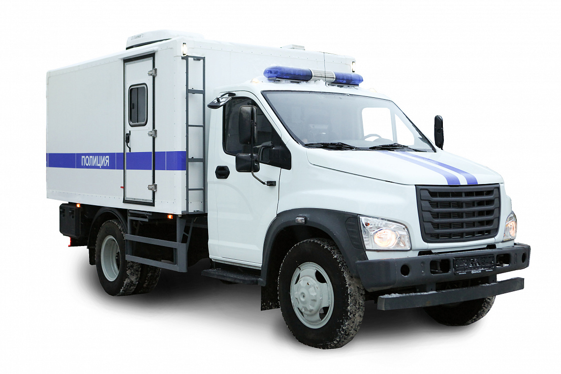 Special vehicle on the GAZ C41R13 chassis for the transportation of detainees  2