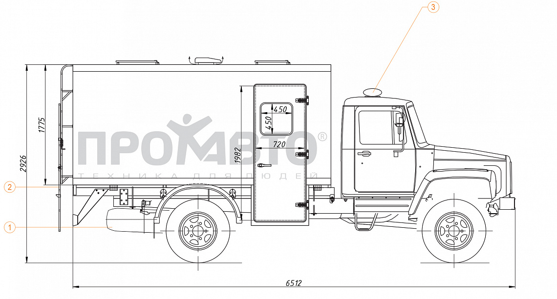 Схема "Special vehicle for the transport of detainees on the GAZ 3309 chassis " 6