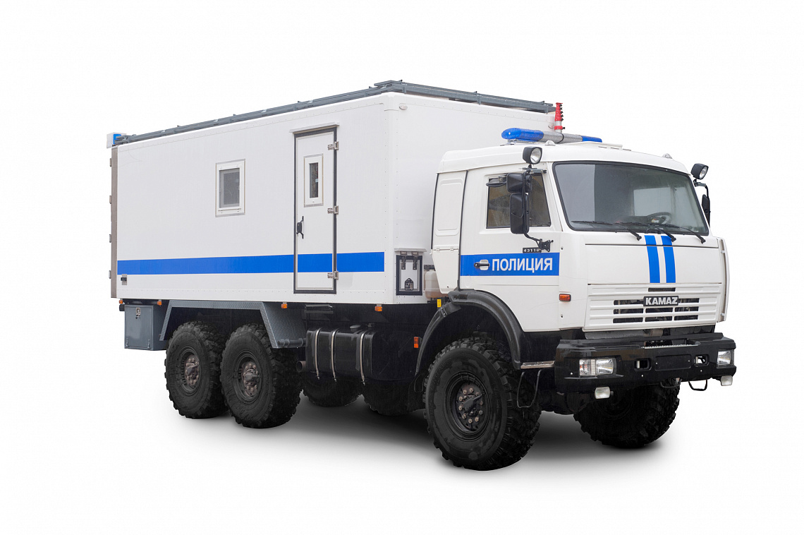 Mobile headquarters of the Ministry of Internal Affairs on the chassis KAMAZ 43118 1